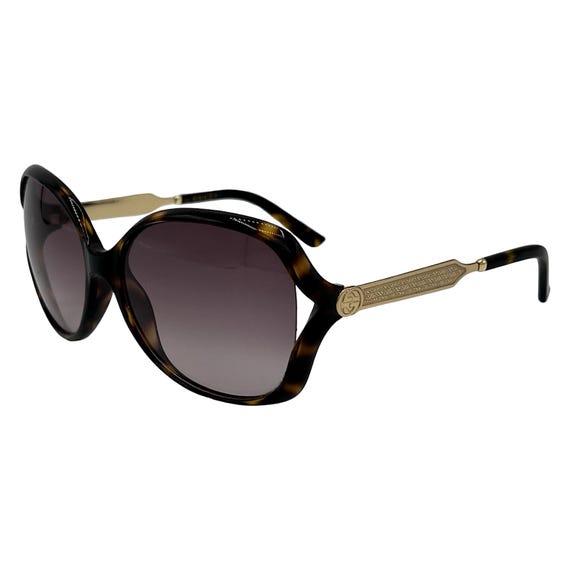 Gucci Sunglasses Oversized Square Brown Tortoiseshell Gold  display picture 3