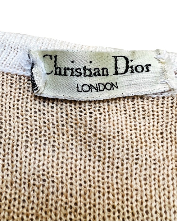 Christian Dior Cardigan Jacket Small Beige Cream … - image 5