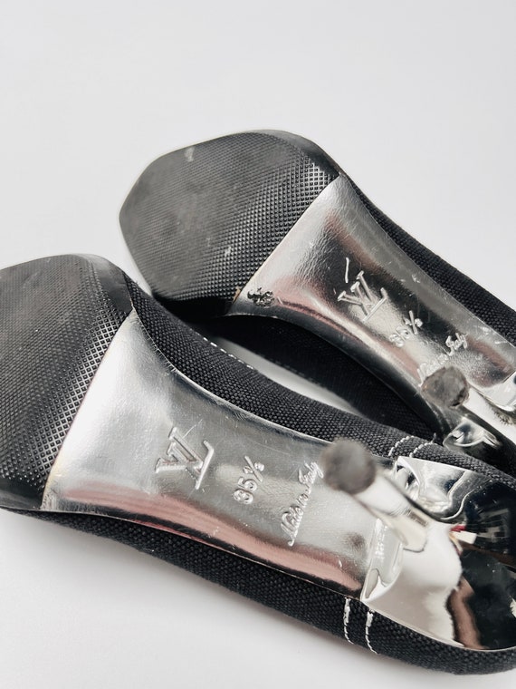 Louis Vuitton Heels LV 36 / 3 Logo Monogram Silve… - image 10