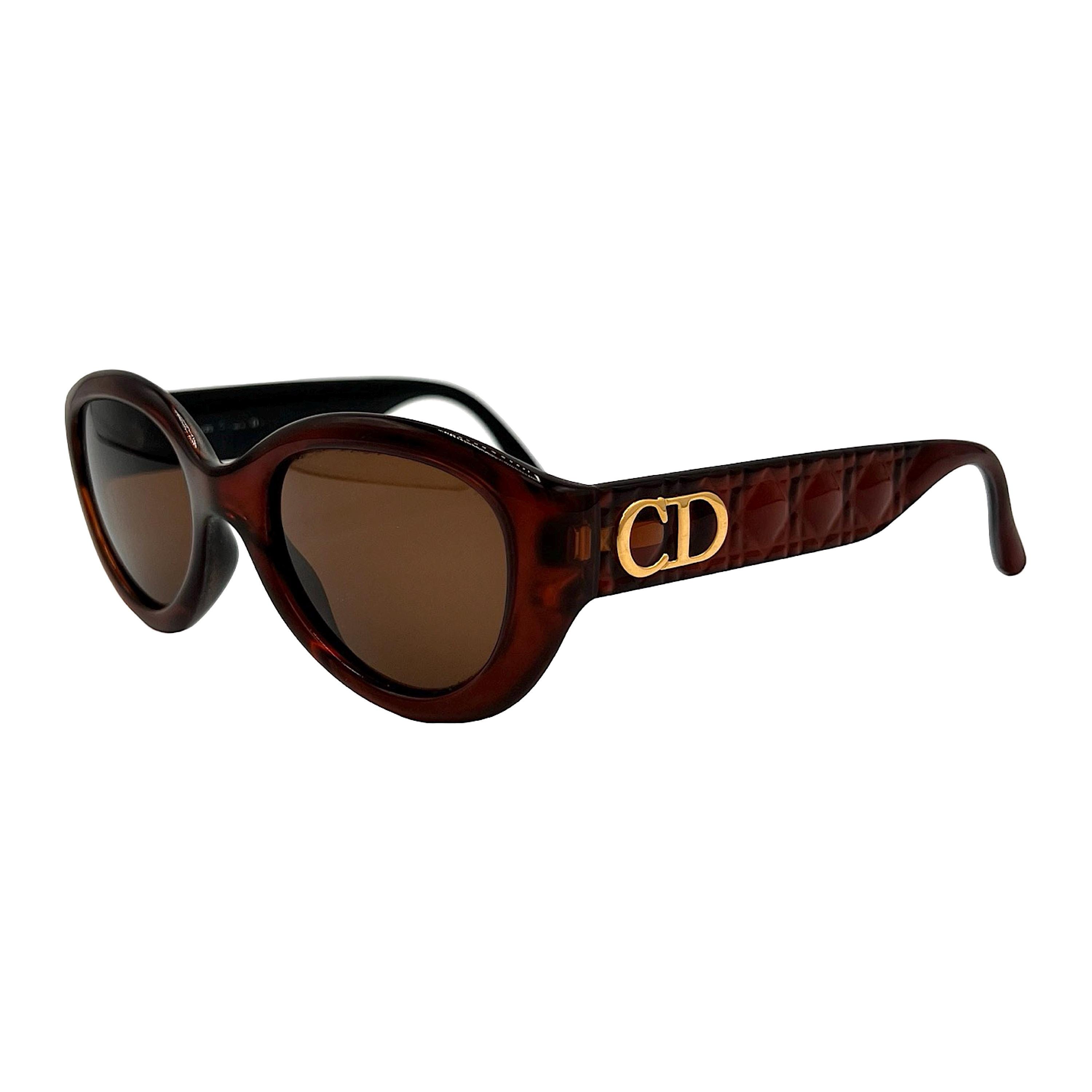 Christian Dior Sunglasses Logo Wrap Burgundy Gold CD