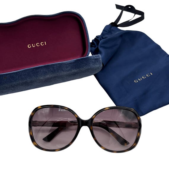 Gucci Sunglasses Oversized Square Brown Tortoiseshell Gold  display picture 1