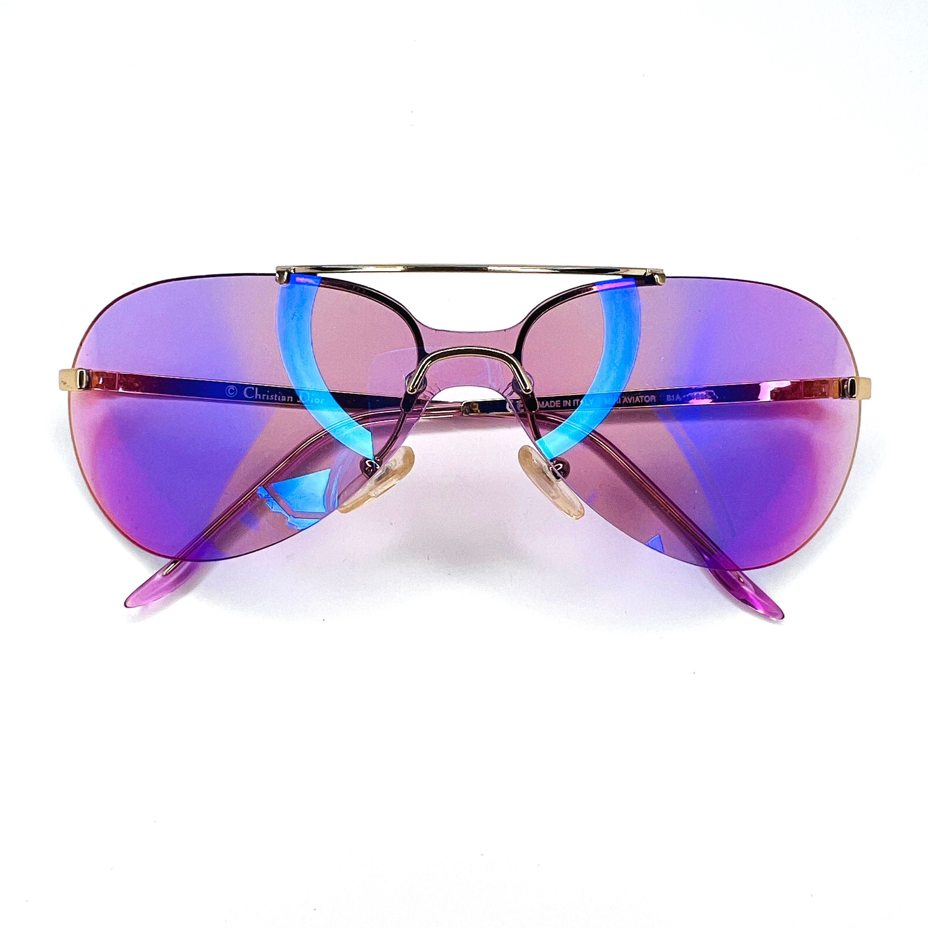 Christian Dior Mini Aviator サングラス Christian Dior Sunglasses Mini Aviator Rimless Purple Pink