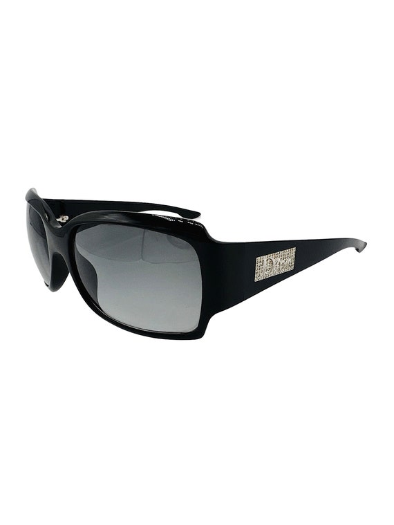 Christian Dior Sunglasses Black Square Logo Crysta