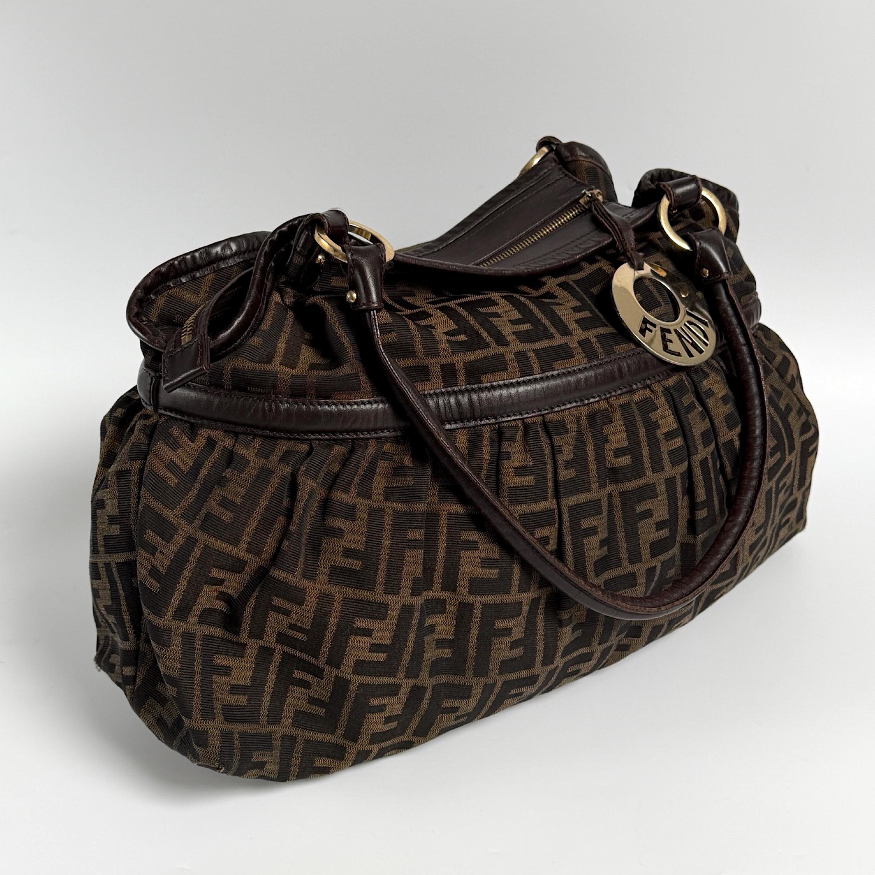 Buy Fendi Zucca Chef Bag Shoulder Logo Monogram Vintage Large