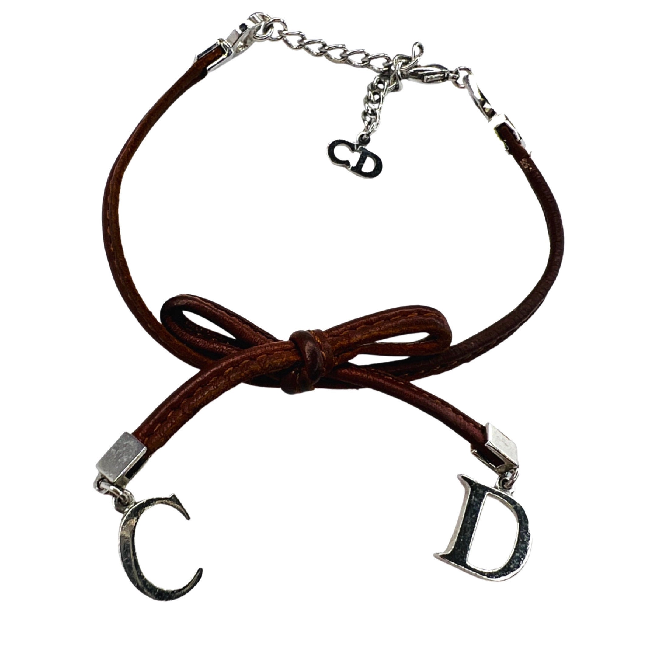 Christian dior shop leather bracelet
