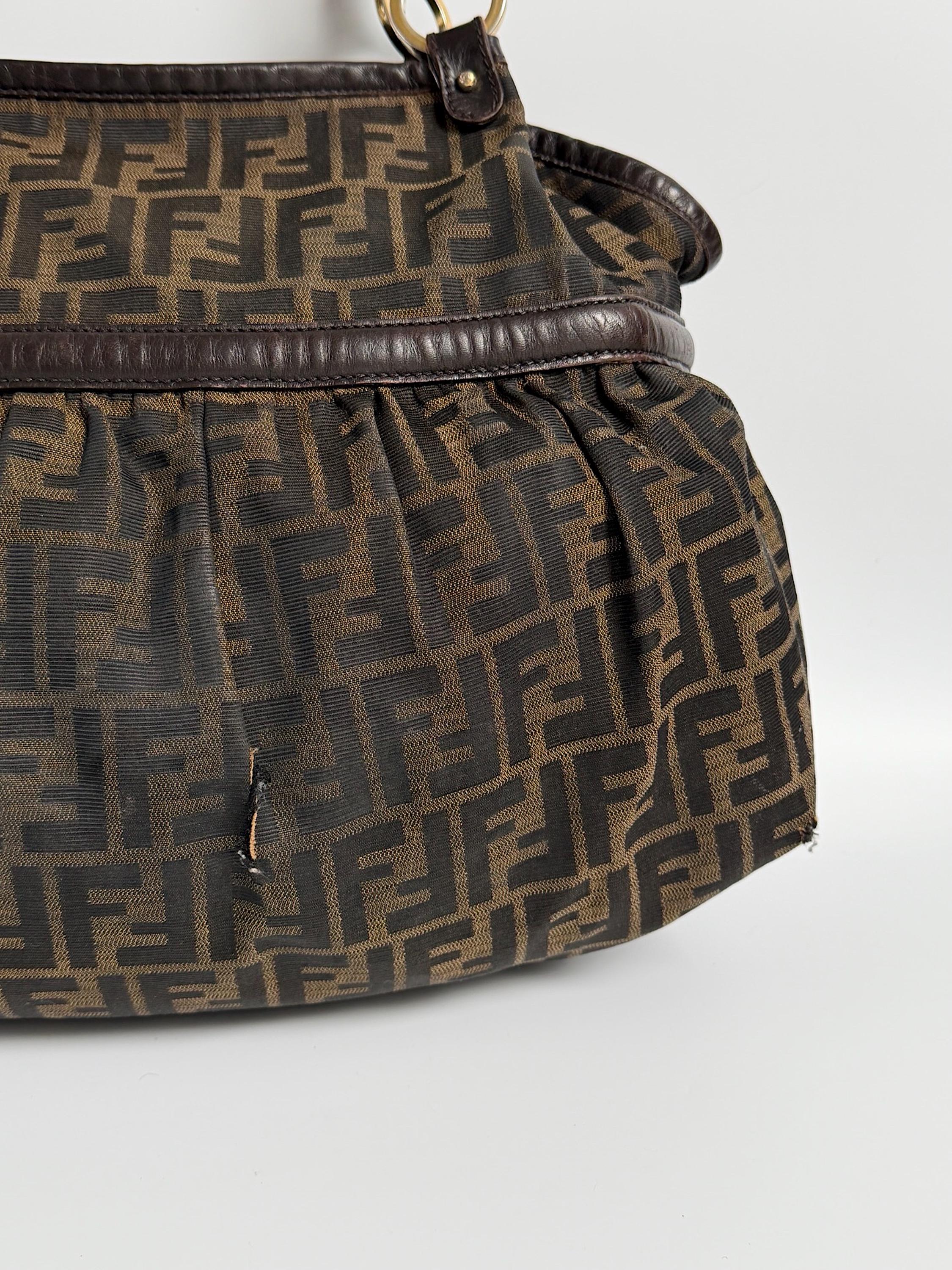 Buy Fendi Zucca Chef Bag Shoulder Logo Monogram Vintage Large 