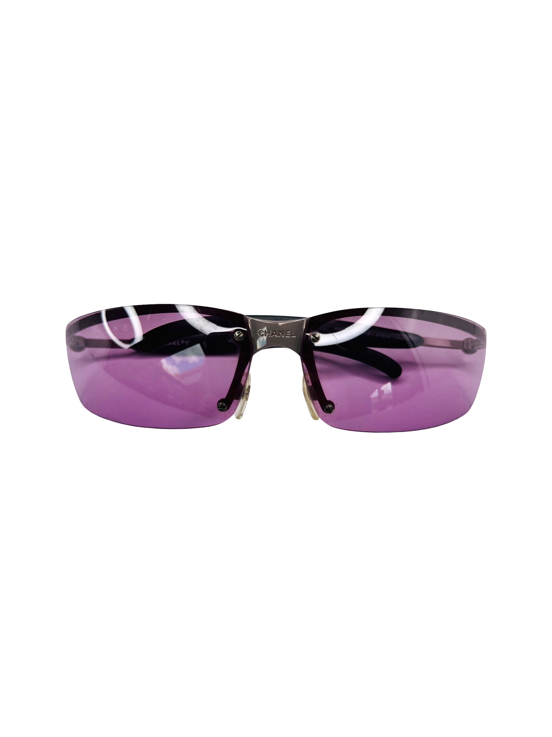 Chanel® Vintage rimless sunglasses pink gradient 