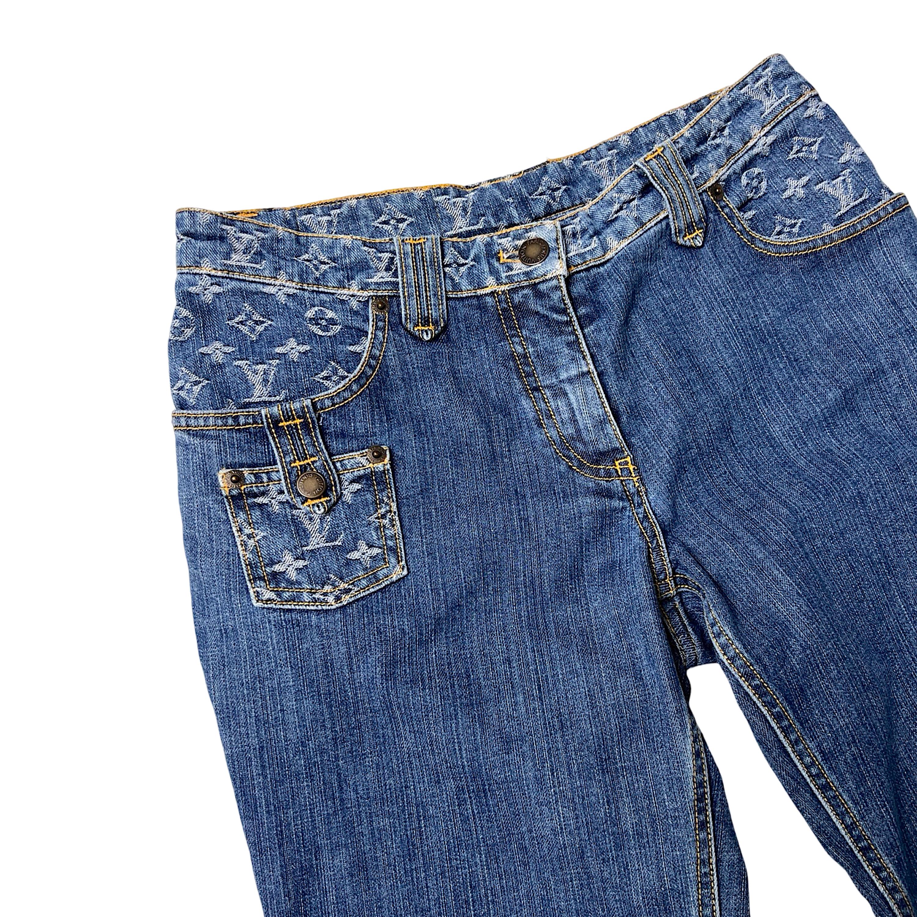 LOUIS VUITTON　デニム　ネイビー　28 Louis Vuitton Jeans Logo LV 28