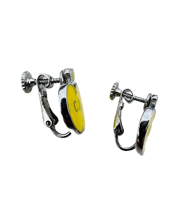 Christian Dior Earrings Apple Logo Clip on Screw … - image 5