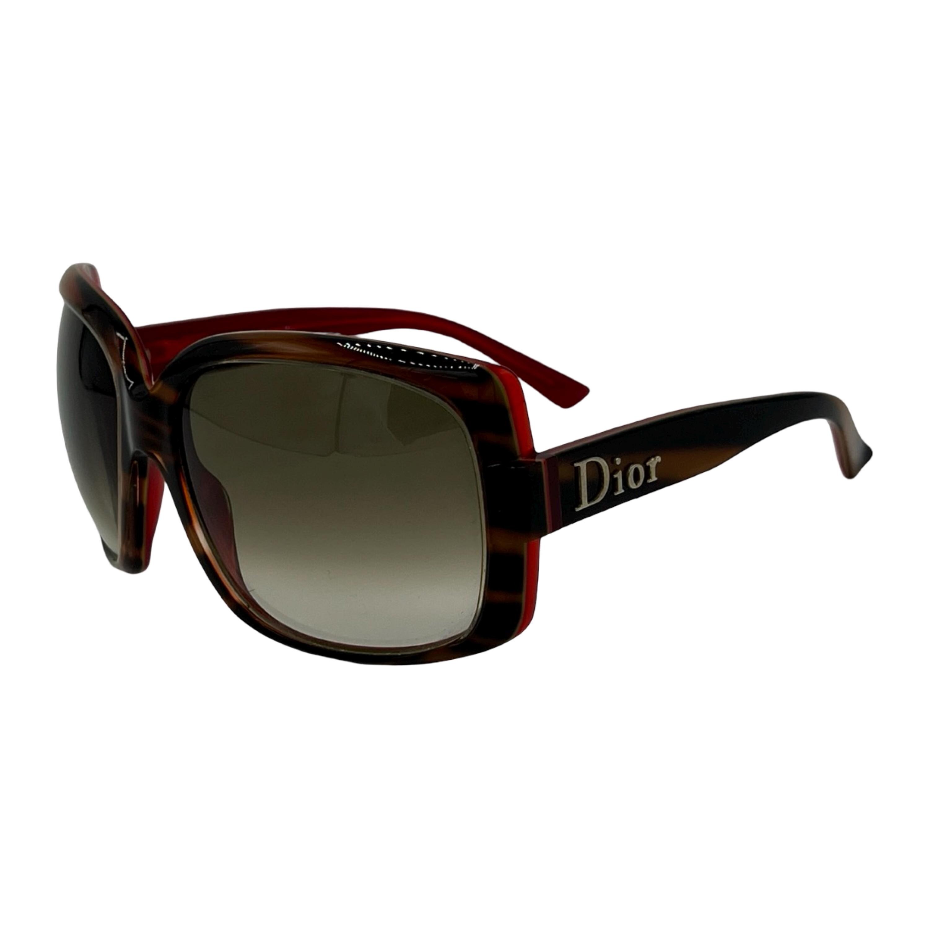 Dior Sunglasses Logo Oversized Square Brown Red Tinted  display picture 1