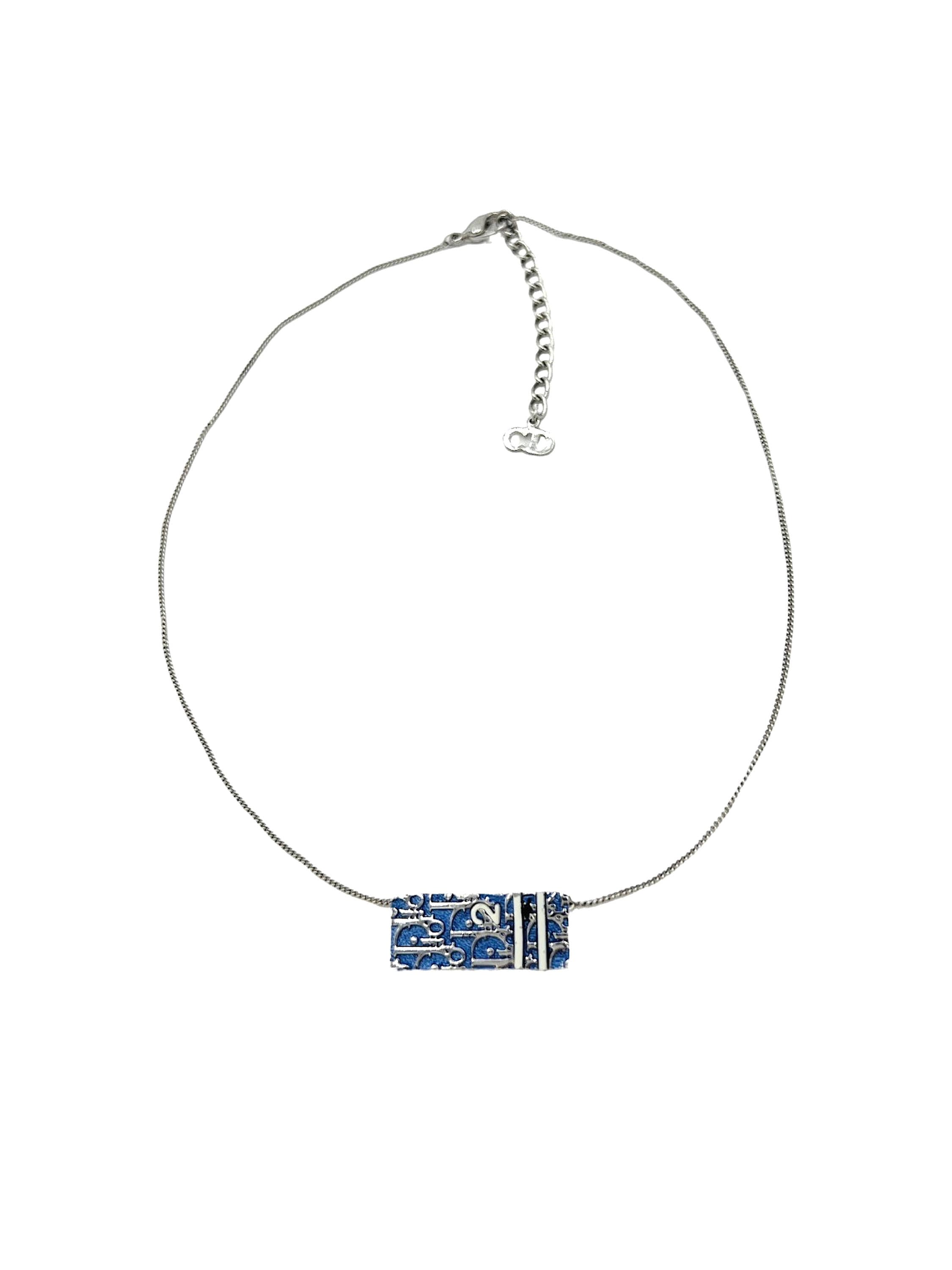 Dior dog tag necklace sale
