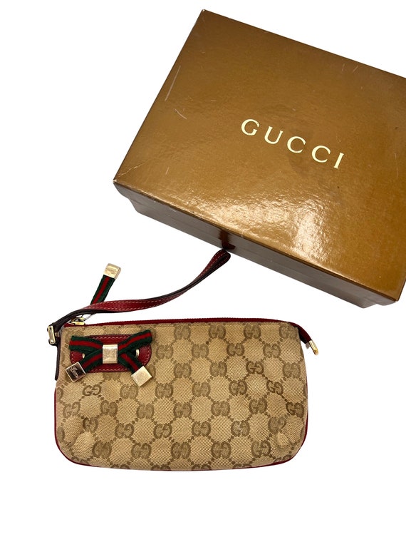 Gucci Bag Pochette Clutch GG Logo Monogram Brown … - image 2