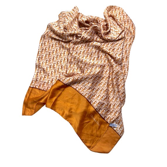 ヴィンテージ クリスチャン ディオール シルクスカーフ：モノグラム