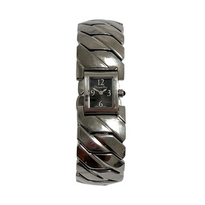 Christian Dior Watch Silver Vintage Wristwatch Bracelet Ladies Stainless Steel Black Y2K Authentic