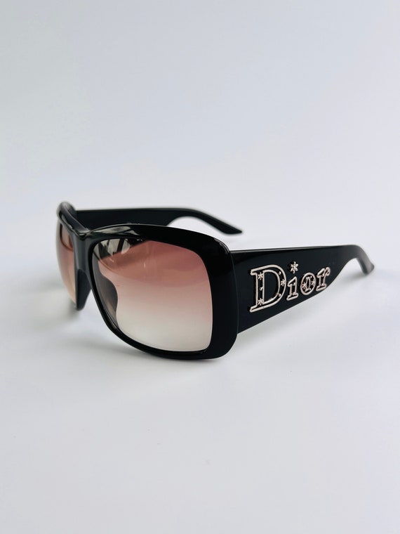 Christian Dior Sunglasses Logo Black Brown Square 