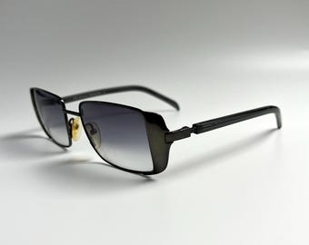 Gucci Sunglasses Wrap Authentic Rectangle Blue Grey Logo Square