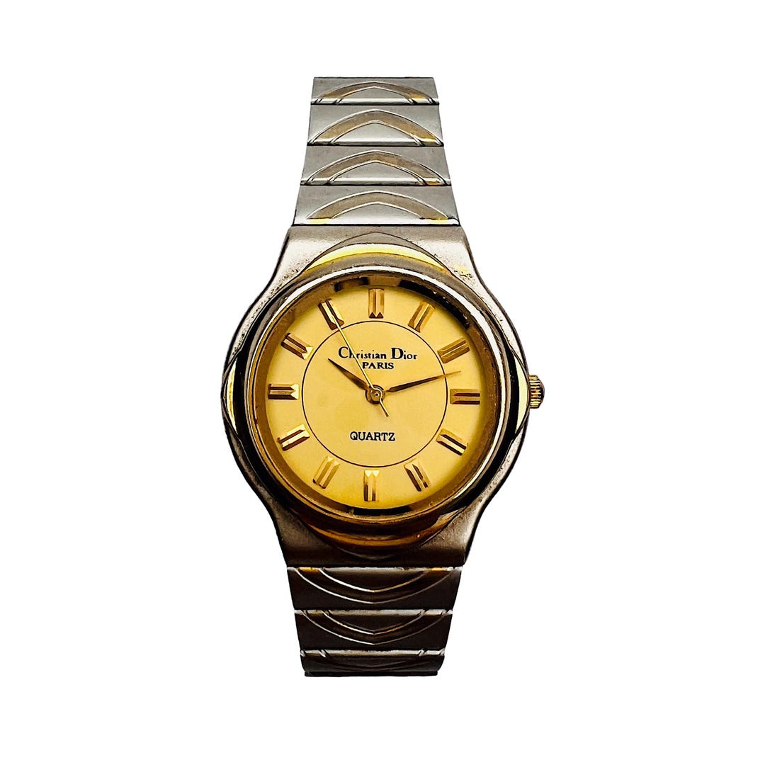 Christian Dior Golden Dial Swiss Made Men's Quartz Watch 45.122.2 Rare  Vintage | eBay