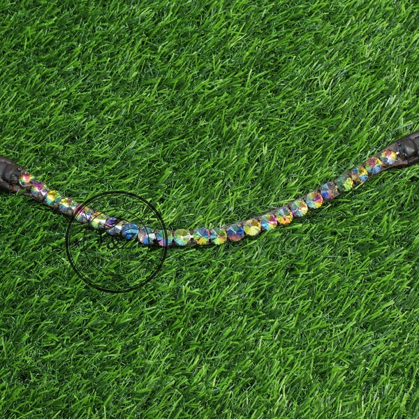 Bandeau De Cheval à Strass 14 Pouces, Pierres Précieuses, Fabriqué Aux USA