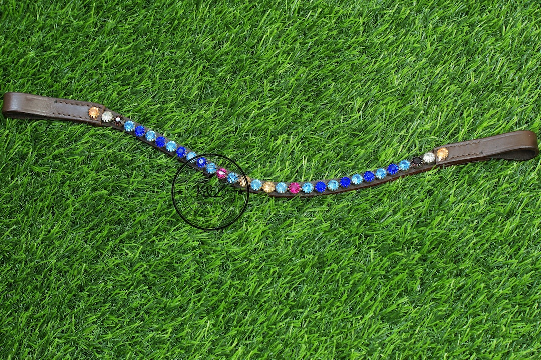 Silver Clear 8mm Bling Crystal Browband Curve U Shape in Cob Full