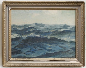 Vintage Ocean Wave Print: Antique Seascape, Coastal Wall Art # 18