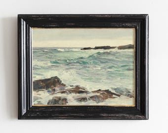 Coastal Painting, Seascape Print, Seaside Landscape, Ocean Art # 198