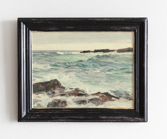 Coastal Painting, Seascape Print, Seaside Landscape, Ocean Art # 198