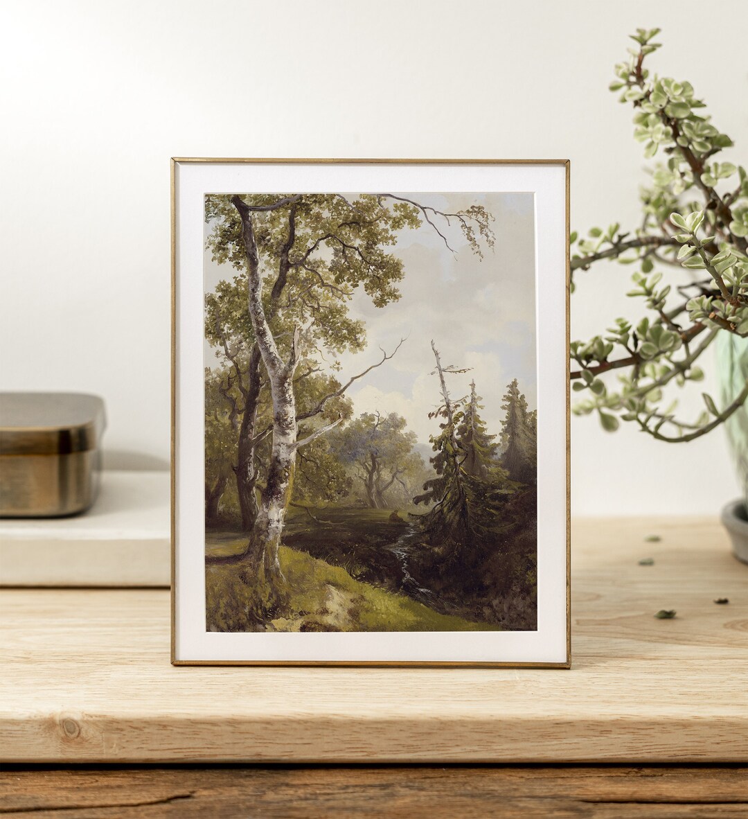 Vintage Forest Oil Painting: Summer Country Landscape Art Print # 50 - Etsy