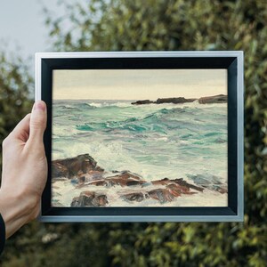 Coastal Painting, Seascape Print, Seaside Landscape, Ocean Art # 198 image 2
