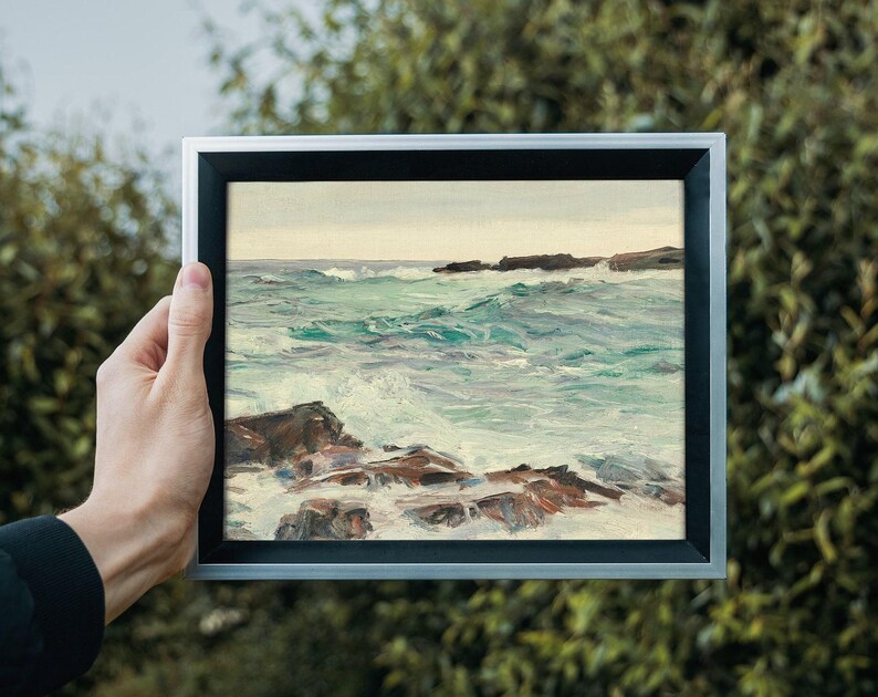 Coastal Painting, Seascape Print, Seaside Landscape, Ocean Art # 198 image 2