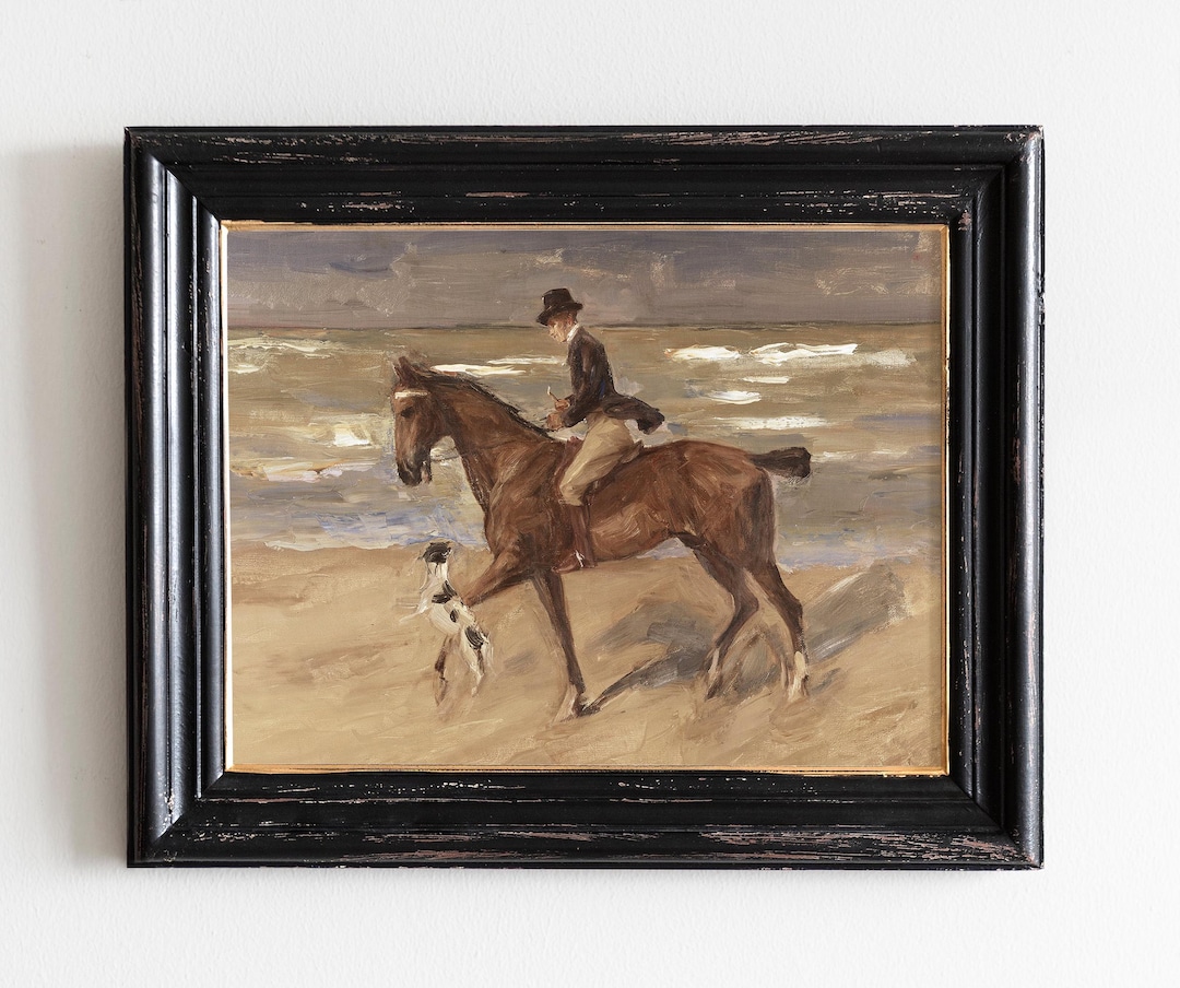 Vintage Horse Wall Art Print – Rustic Equestrian Painting for Farmhouse ...