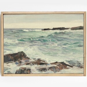 Coastal Painting, Seascape Print, Seaside Landscape, Ocean Art # 198 image 5