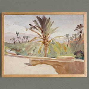 Palm Trees Painting, Palm Print, Landscape Painting, Tropical Scenery, Mailed Print # 165