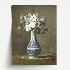 Vase with Flowers, Flowers Still Life, Botanical Painting, Still Life Painting, Mailed Print # 34