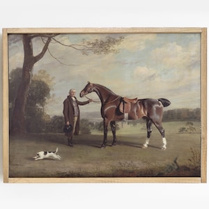 Equestrian Painting, Horse Portrait, Equine Painting, Horse Print, Animal Art, Farmhouse Print # 211