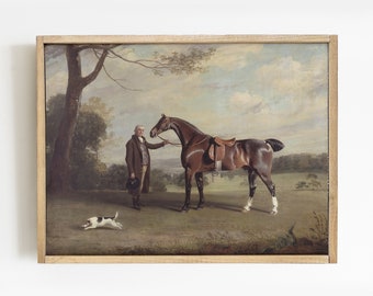 Equestrian Horse Portrait Print: Farmhouse Animal Art # 211