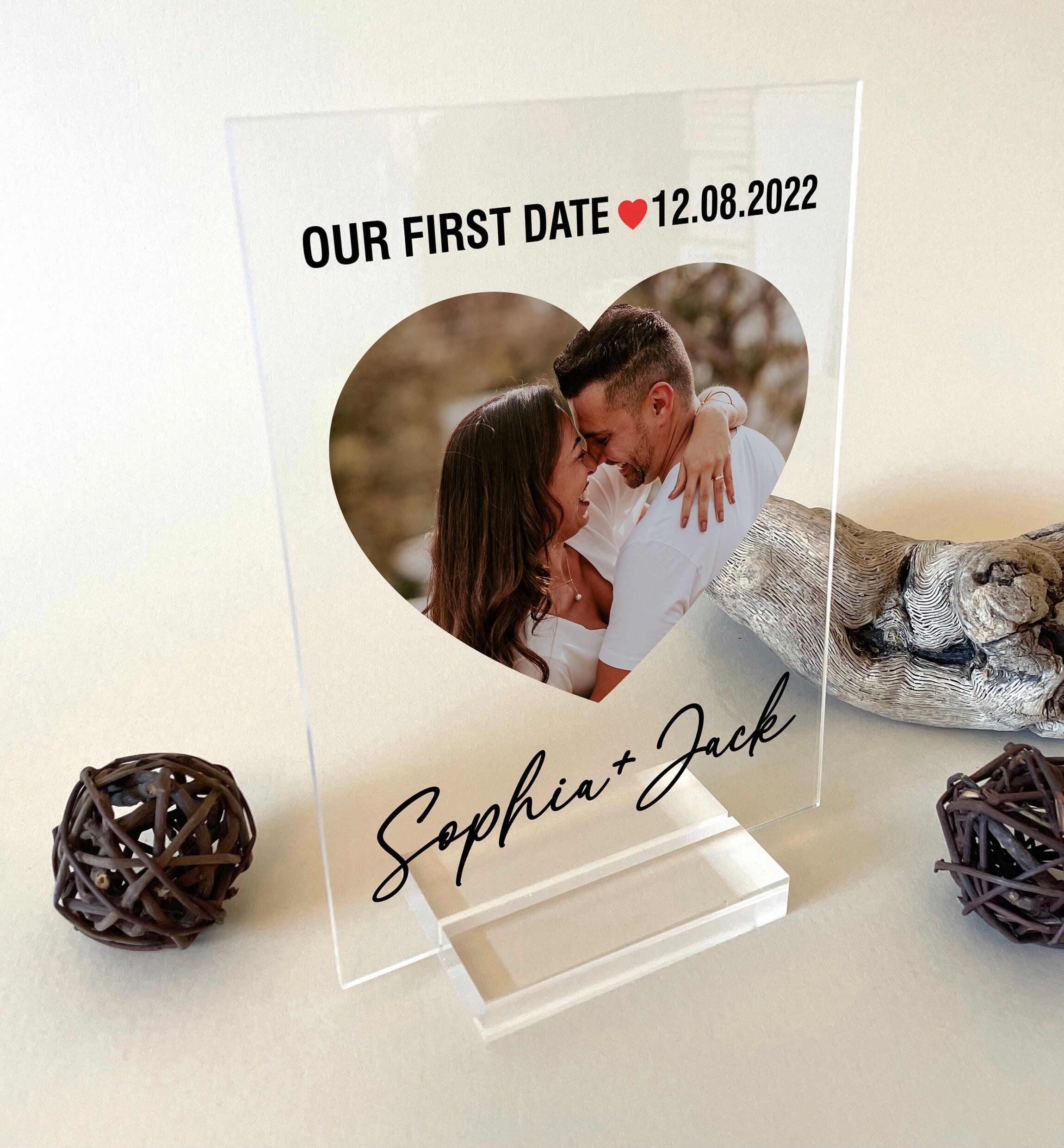Personalized Acrylic Map, Our First Date Map, Our First Date