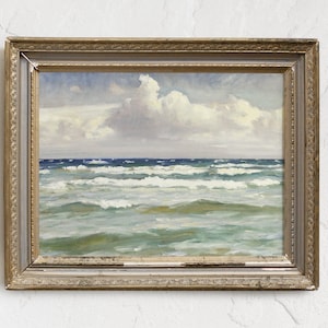 Seascape Painting: Beach House Decor Art Print # 190