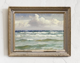 Seascape Painting: Beach House Decor Art Print # 190