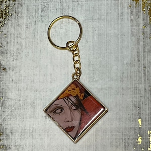 Red Jester keychain (no charm)