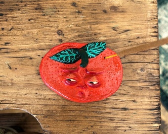 Grouchy Orange Incense Holder