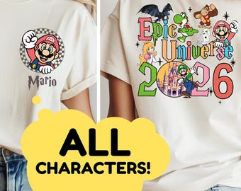 Epic Universe 2026 Shirts, Universal Studios Tee, Orlando Theme Park Shirt, Epic Universe Family Trip Matching Vacation Shirts