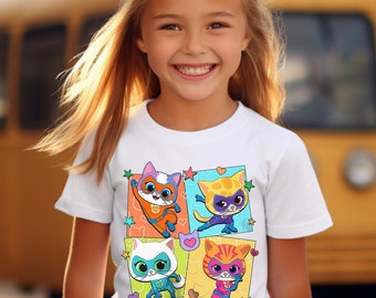 Disney Super Kitties Shirt, Buddy Cat Shirt, Bitsy Cat Shirt, Ginny Cat Tee, Sparks Cat Tee, Disneyland Girls Trip Shirt, Disney Kids Shirt