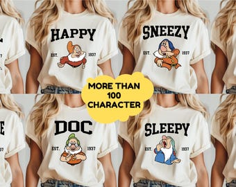 Seven Dwarfs Shirts,Disney Family Shirts,Disney group shirts,7 Dwarfs Shirts,Matching dwarf shirt,Snow White,Family Vacation,Matching Shirts