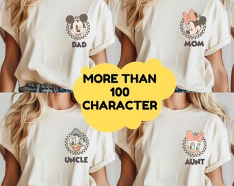 Retro Custom Mickey & Friends Shirt, Disney Vacation Tee, Checkered Magic Kingdom Family Matching Shirt, WDW Disneyland Pocket Tee