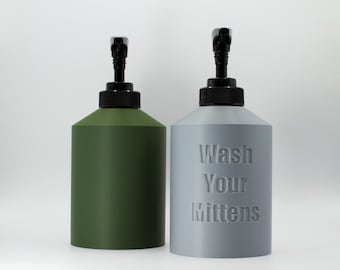 Regular-size Personalized Soap Dispenser | 8oz | 3D Printed PLA Plastic