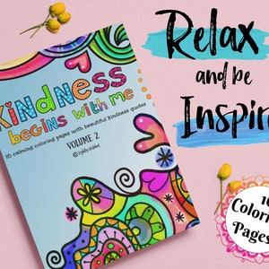 Kindness Begins With Me V2/Digital/Instant Download/Kindness Coloring Pages/Promote kindness in the classroom/Growth Mindset Coloring Pages