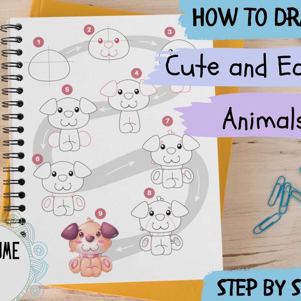 How to Draw / How to Draw Cute and Easy Animals / Learn to Draw Animals / Draw Animals / Animal Learn to Draw / Doodle Animals / PDF