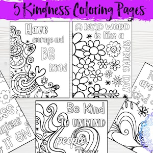 Kindness Activity/ Kindness Coloring Pages/ Digital/Instant Download/Teaching Kindness/Promote kindness in the classroom/Set 7