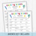 Back to School Trivia Game, First Day of School Activity, Back to ...
