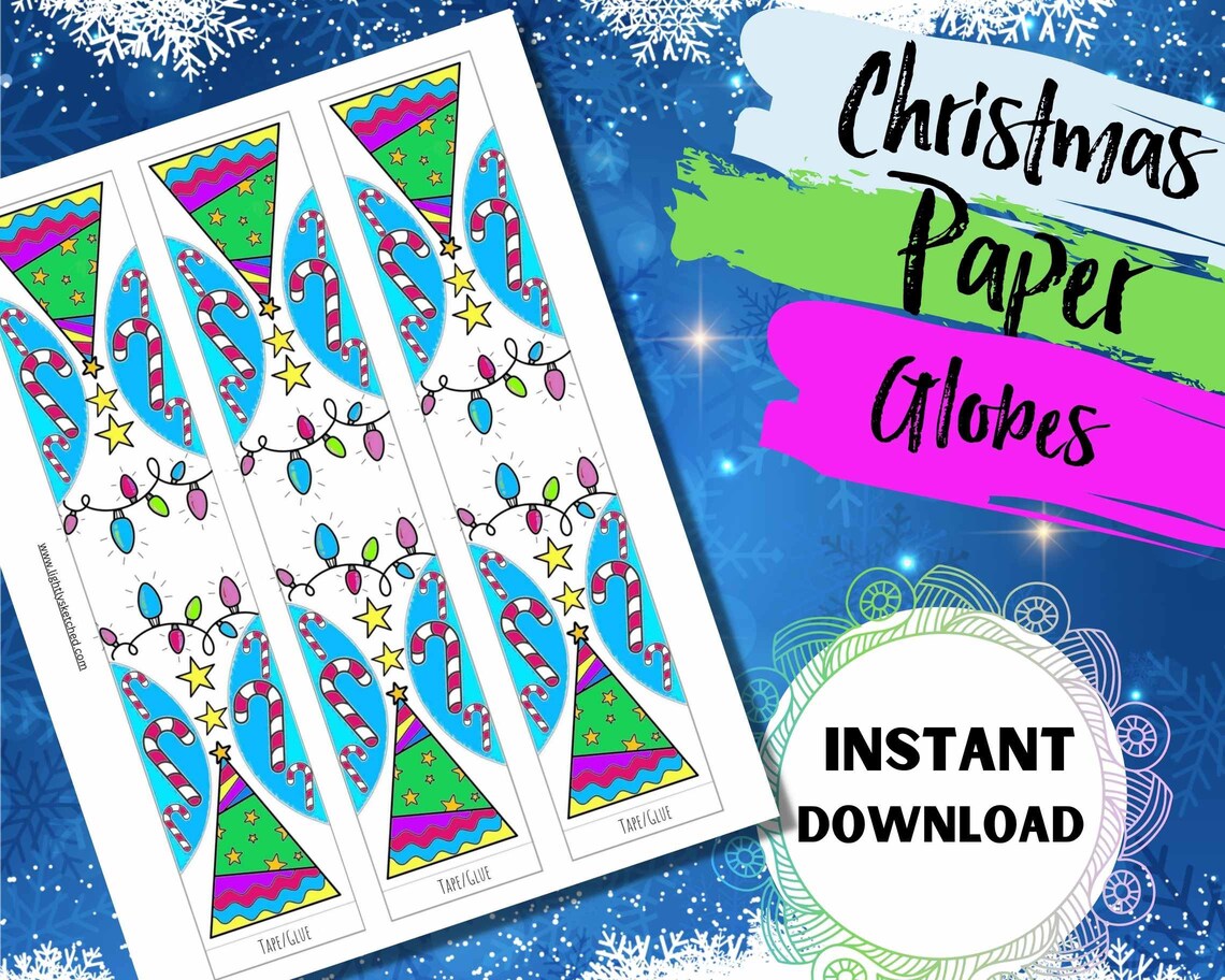 Printable Paper Ornaments. Papercraft Christmas Ornament. Paper Globes ...